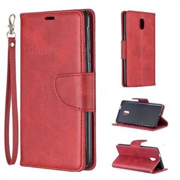 Classic Sheepskin PU Leather Phone Wallet Case for Nokia 3 Nokia3 - Red