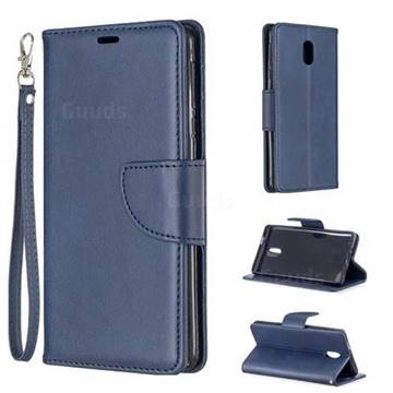 Classic Sheepskin PU Leather Phone Wallet Case for Nokia 3 Nokia3 - Blue