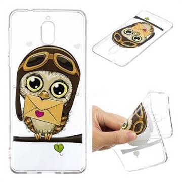 Envelope Owl Super Clear Soft TPU Back Cover for Nokia 3.1
