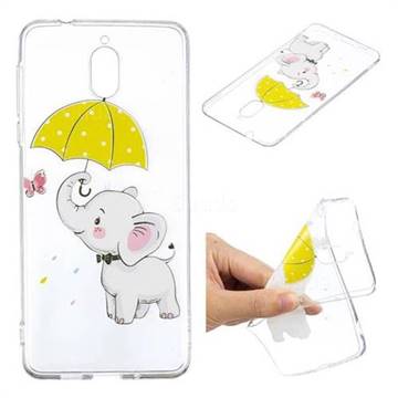 Umbrella Elephant Super Clear Soft TPU Back Cover for Nokia 3.1