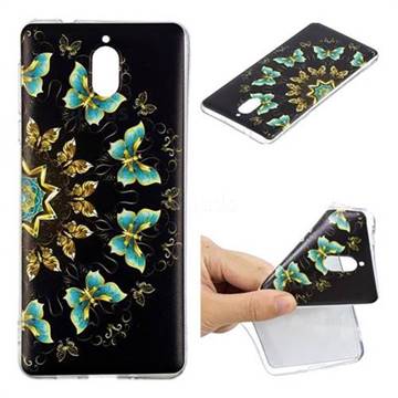 Circle Butterflies Super Clear Soft TPU Back Cover for Nokia 3.1