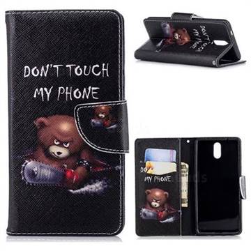 Chainsaw Bear Leather Wallet Case for Nokia 3.1