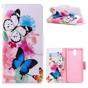 Vivid Flying Butterflies Leather Wallet Case for Nokia 3.1
