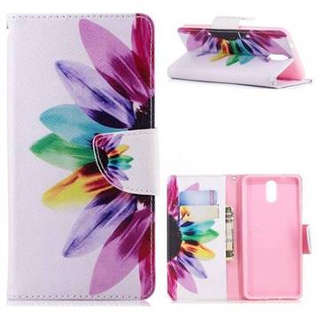 Seven-color Flowers Leather Wallet Case for Nokia 3.1