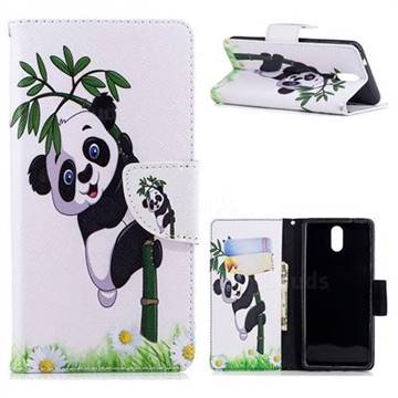 Bamboo Panda Leather Wallet Case for Nokia 3.1