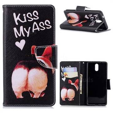 Lovely Pig Ass Leather Wallet Case for Nokia 3.1