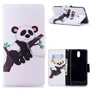 Tree Panda Leather Wallet Case for Nokia 3.1