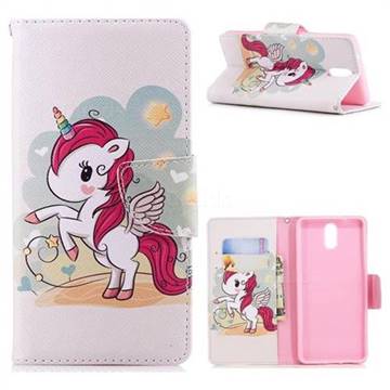 Cloud Star Unicorn Leather Wallet Case for Nokia 3.1