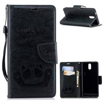 Embossing Hello Panda Leather Wallet Phone Case for Nokia 3.1 ...