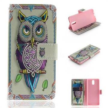 Weave Owl PU Leather Wallet Case for Nokia 3.1