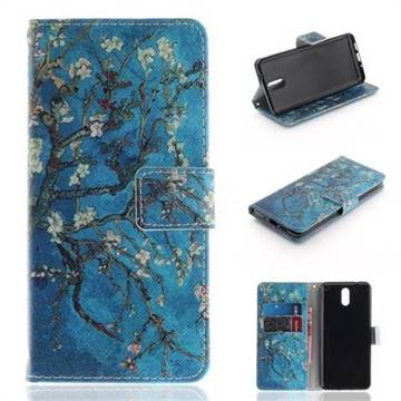 Apricot Tree PU Leather Wallet Case for Nokia 3.1