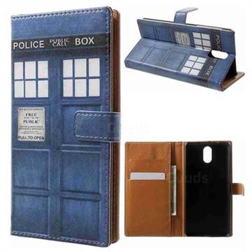 Police Box Leather Wallet Case for Nokia 3.1