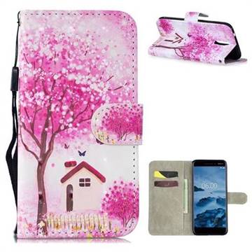Tree House 3D Painted Leather Wallet Phone Case for Nokia 3.1