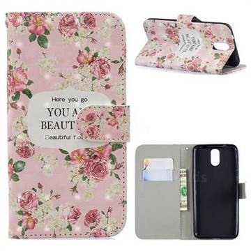 Butterfly Flower 3D Painted Leather Phone Wallet Case for Nokia 3.1