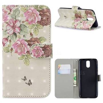 Beauty Rose 3D Painted Leather Phone Wallet Case for Nokia 3.1