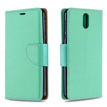 Classic Luxury Litchi Leather Phone Wallet Case for Nokia 3.1 - Green