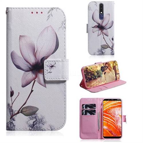 Magnolia Flower PU Leather Wallet Case for Nokia 3.1 Plus