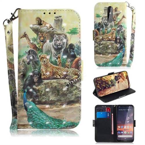 Beast Zoo 3D Painted Leather Wallet Phone Case for Nokia 3.2