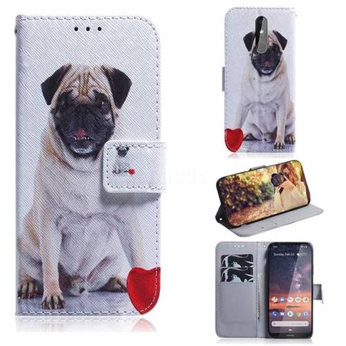 Pug Dog PU Leather Wallet Case for Nokia 3.2