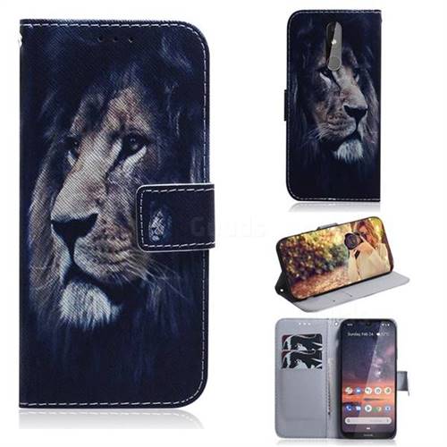 Lion Face PU Leather Wallet Case for Nokia 3.2