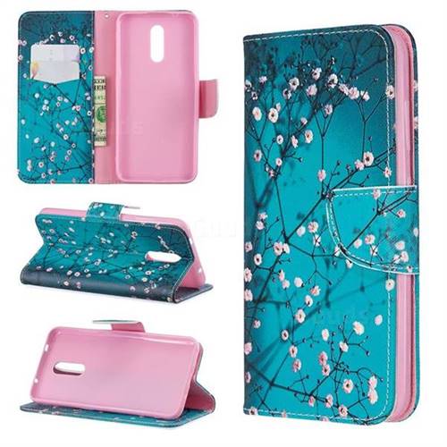 Blue Plum Leather Wallet Case for Nokia 3.2