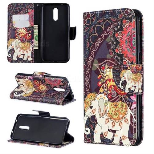 Totem Flower Elephant Leather Wallet Case for Nokia 3.2