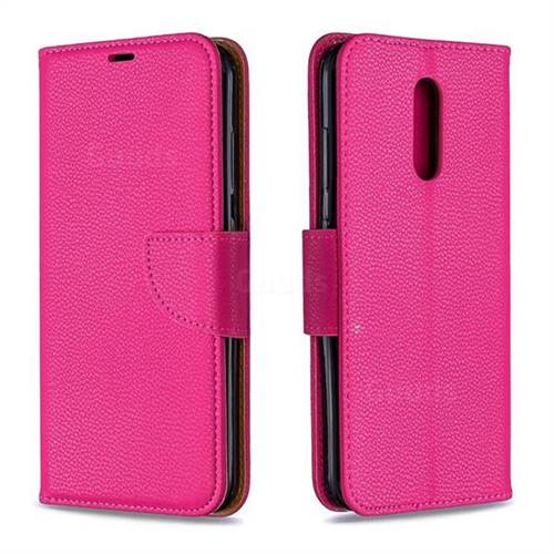 Classic Luxury Litchi Leather Phone Wallet Case for Nokia 3.2 - Rose