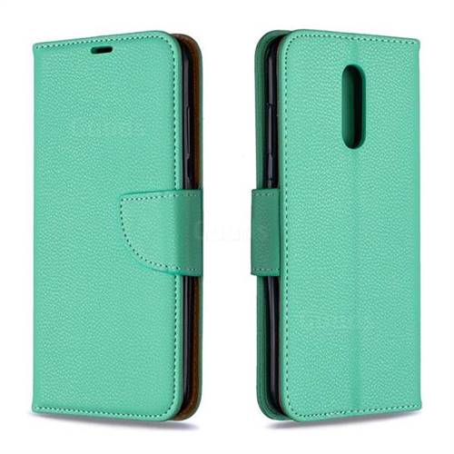 Classic Luxury Litchi Leather Phone Wallet Case for Nokia 3.2 - Green
