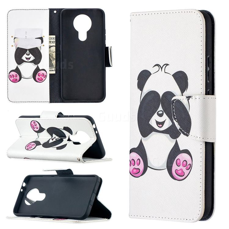 Lovely Panda Leather Wallet Case for Nokia 3.4