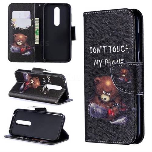 Chainsaw Bear Leather Wallet Case for Nokia 4.2
