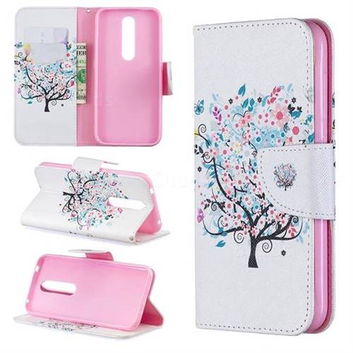 Colorful Tree Leather Wallet Case for Nokia 4.2