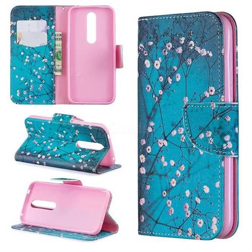 Blue Plum Leather Wallet Case for Nokia 4.2