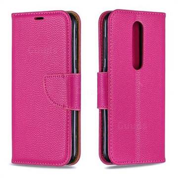 Classic Luxury Litchi Leather Phone Wallet Case for Nokia 4.2 - Rose