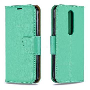 Classic Luxury Litchi Leather Phone Wallet Case for Nokia 4.2 - Green