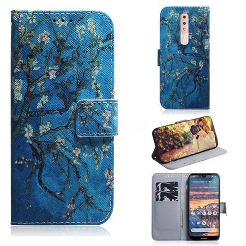 Apricot Tree PU Leather Wallet Case for Nokia 4.2