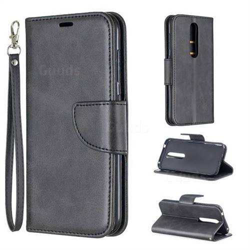 Classic Sheepskin PU Leather Phone Wallet Case for Nokia 4.2 - Black