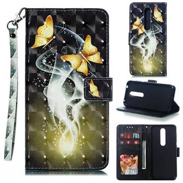 Dream Butterfly 3D Painted Leather Phone Wallet Case for Nokia 4.2