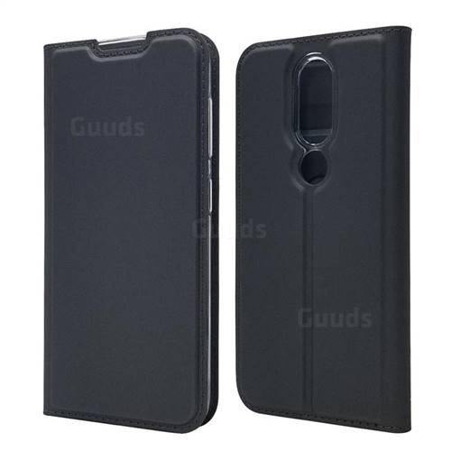 Ultra Slim Card Magnetic Automatic Suction Leather Wallet Case for Nokia 4.2 - Star Grey