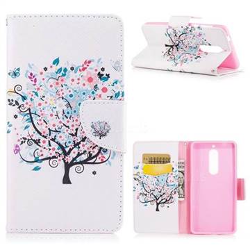 Colorful Tree Leather Wallet Case for Nokia 5 Nokia5