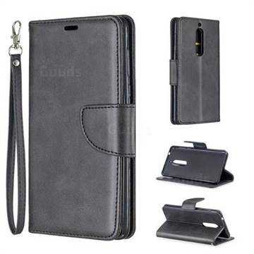 Classic Sheepskin PU Leather Phone Wallet Case for Nokia 5 Nokia5 - Black