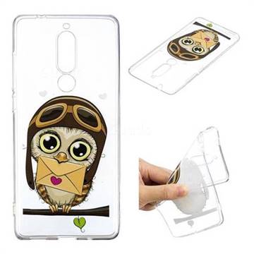 Envelope Owl Super Clear Soft TPU Back Cover for Nokia 5.1