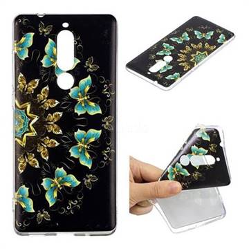 Circle Butterflies Super Clear Soft TPU Back Cover for Nokia 5.1