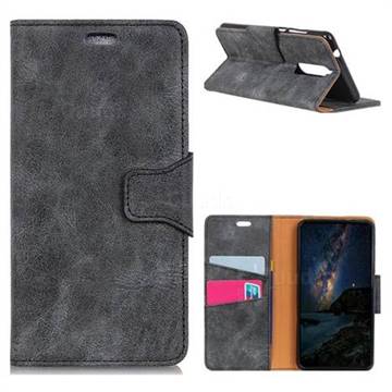 MURREN Luxury Retro Classic PU Leather Wallet Phone Case for Nokia 5.1 - Gray
