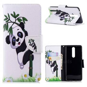 Bamboo Panda Leather Wallet Case for Nokia 5.1