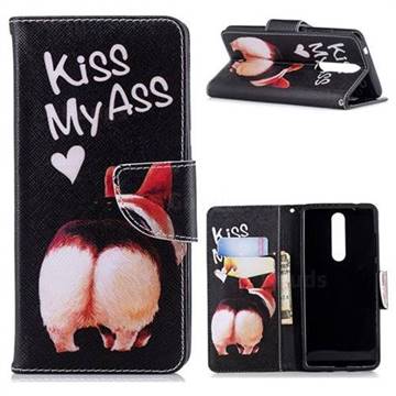 Lovely Pig Ass Leather Wallet Case for Nokia 5.1