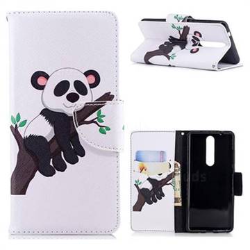 Tree Panda Leather Wallet Case for Nokia 5.1