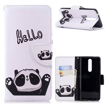 Hello Panda Leather Wallet Case for Nokia 5.1