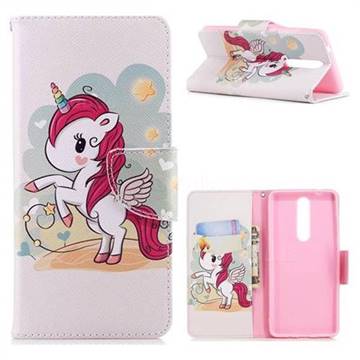 Cloud Star Unicorn Leather Wallet Case for Nokia 5.1