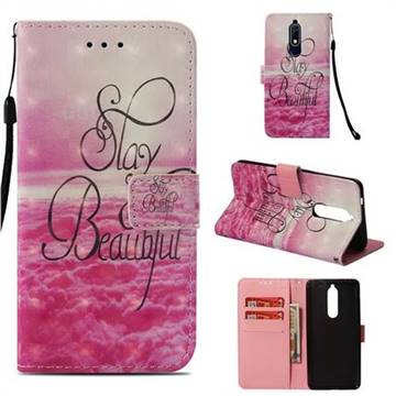 Beautiful 3D Painted Leather Wallet Case for Nokia 5.1