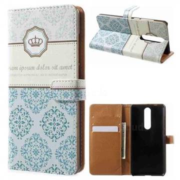 Crown Moroccan Leather Wallet Case for Nokia 5.1